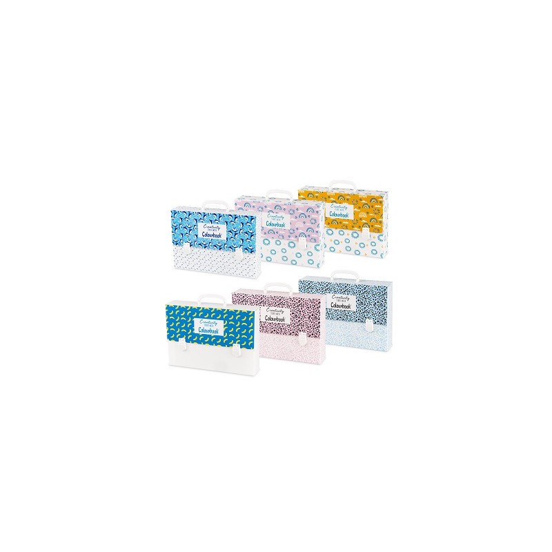 Valigetta cartella polionda 35x50 2 chiusure colourbook creativity