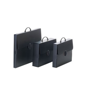 Valigetta cartella polionda 56x36 d.65 NERA 2 chiusure