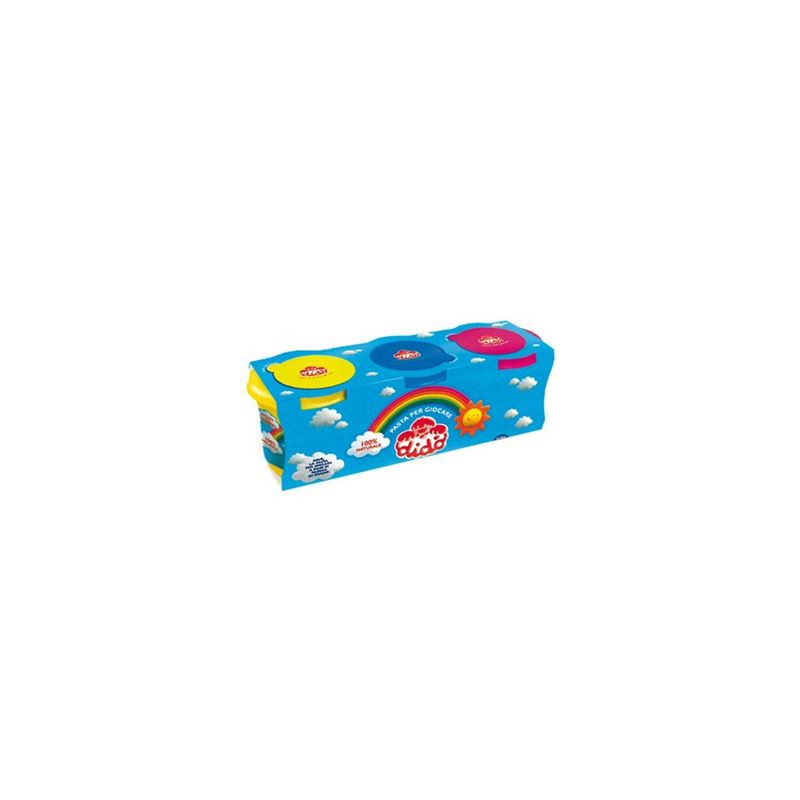 Plastilina Didò tris giallo-magenta-blu perla