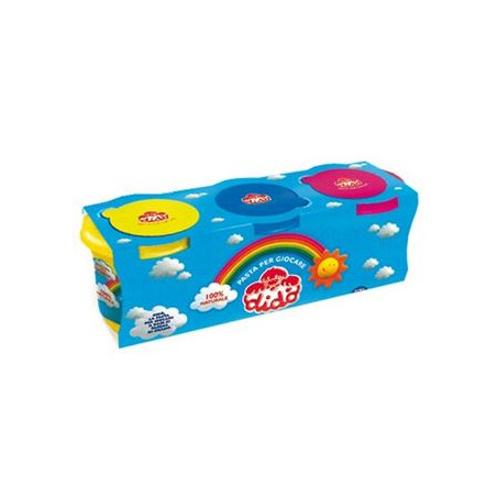 Plastilina Didò tris giallo-magenta-blu perla