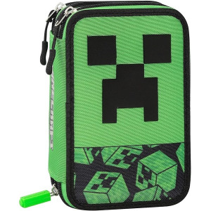 Astuccio 3 zip pixel minecraft panini
