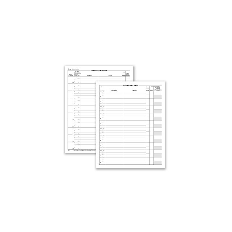 Registro protocollo corrispondenza  200fg