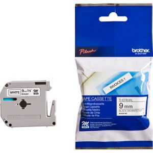 Nastro brother 9mmx8mt nero/bianco compatibile