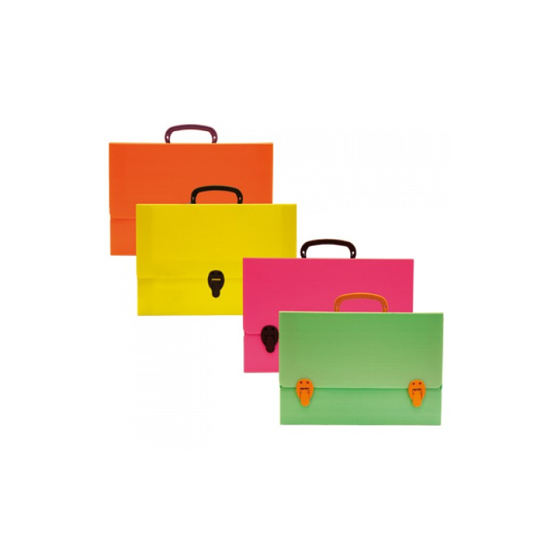 Valigetta Cartella polionda d.8 colorata 2 chiusure