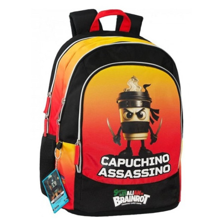 Zaino Scuola Skifidol Italian Brainrot Cappuccino Assassino