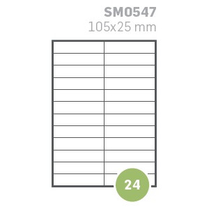 Etichette su A4 105X25 100fg 24 etichette a foglio