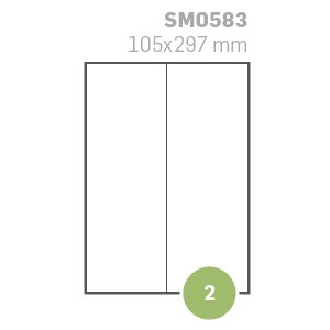 Etichette su A4 105x297 100fg 2 etichette a foglio