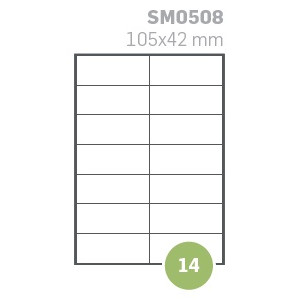 Etichette su A4 105x42 100fg 14 etichette a foglio