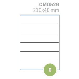 Etichette su A4 210X48 100fg 6 etichette a foglio
