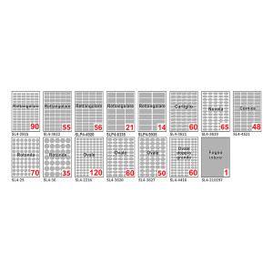 Etichette su A4 Argento 58,4x42,3mm 25fg