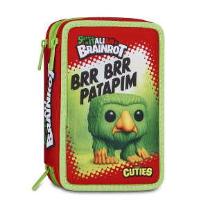 Astuccio completo 3 zip Brainrot Brr Brr Patapim Kit 44 Pezzi