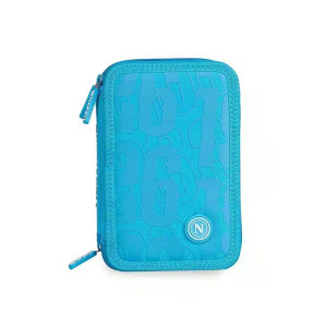 Astuccio completo 3 zip Colourbook Napoli azzurro