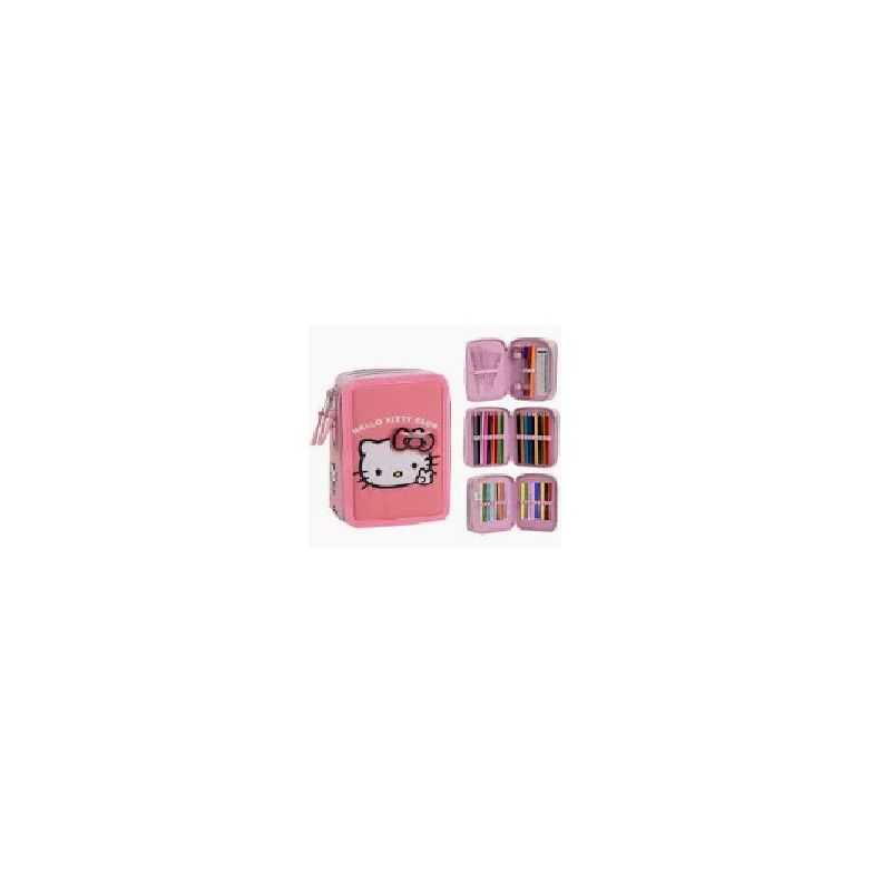 Astuccio completo 3 zip Hello Kitty