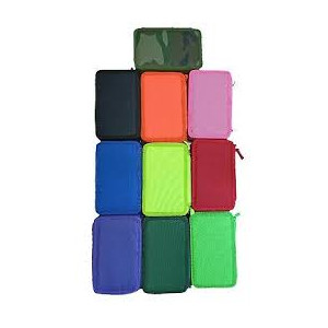Astuccio completo 3 zip monocolore 24 pastelli giotto elios triang. + 12 pennarelli giotto turbo