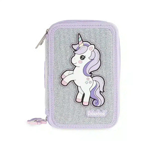 Astuccio completo 3 zip unicorn