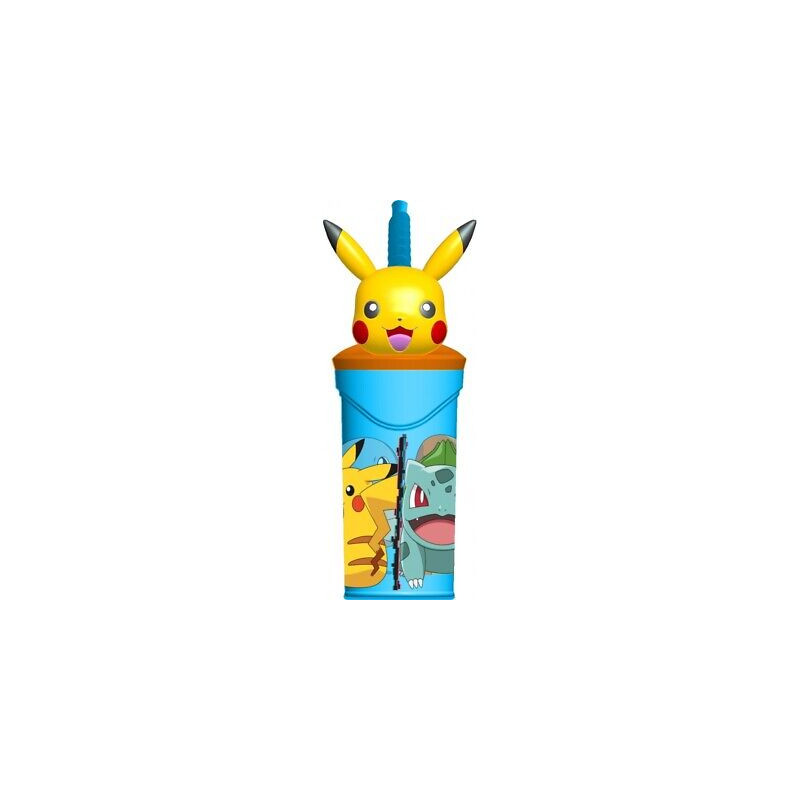 Bicchiere con cannuccia Pokemon