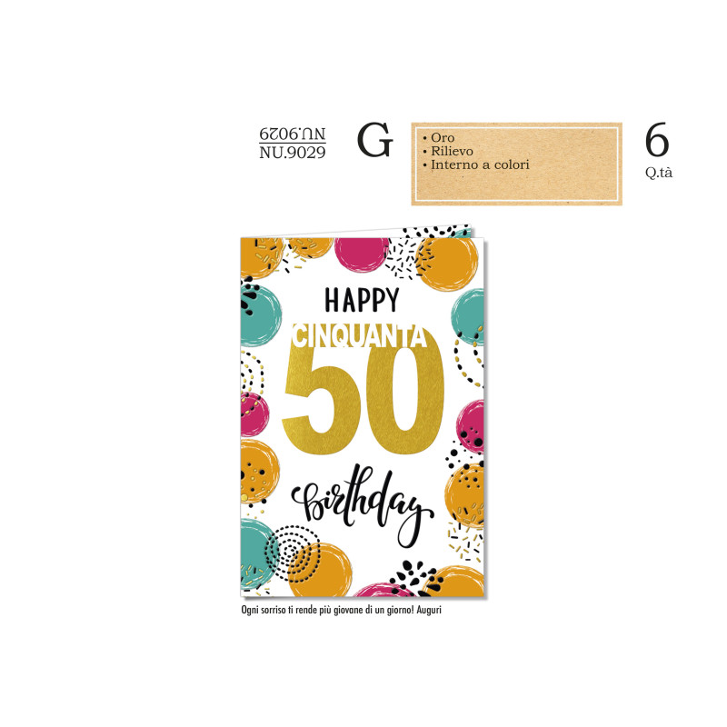 Biglietti auguri 50 anni