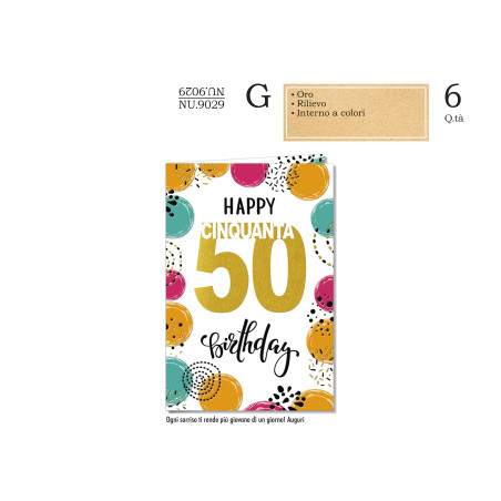 Biglietti auguri 50 anni