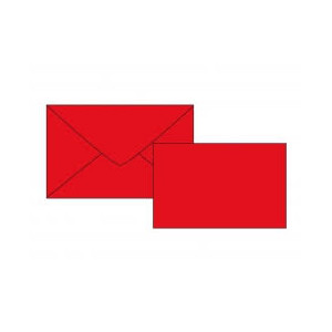 Biglietti e buste f.to 4 rosso 7,2x11 100+100pz