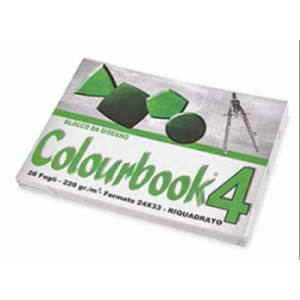 Blocco da disegno 4 COLOURBOOK 20fg 24x33 ruvido