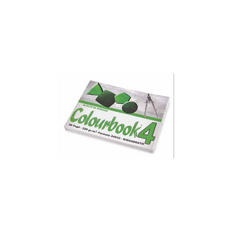 Blocco da disegno 4 COLOURBOOK 20fg 24x33 ruvido