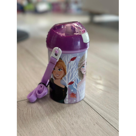 Borraccia in plastica Frozen con tracolla
