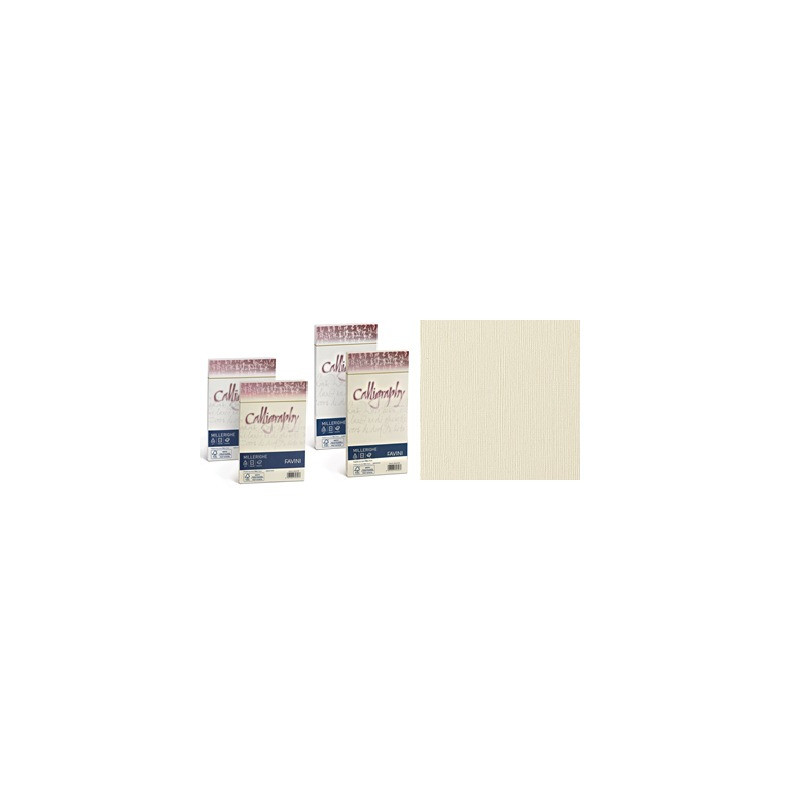 Buste Calligraphy Millerighe 12x18 100gr. avorio 25pz