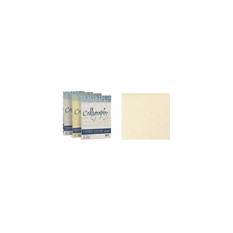 Carta  Pergamena Calligraphy A4 190gr. 50ff naturale