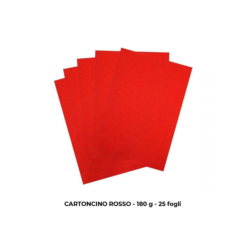 Carta color A4 180gr rosso 25fg