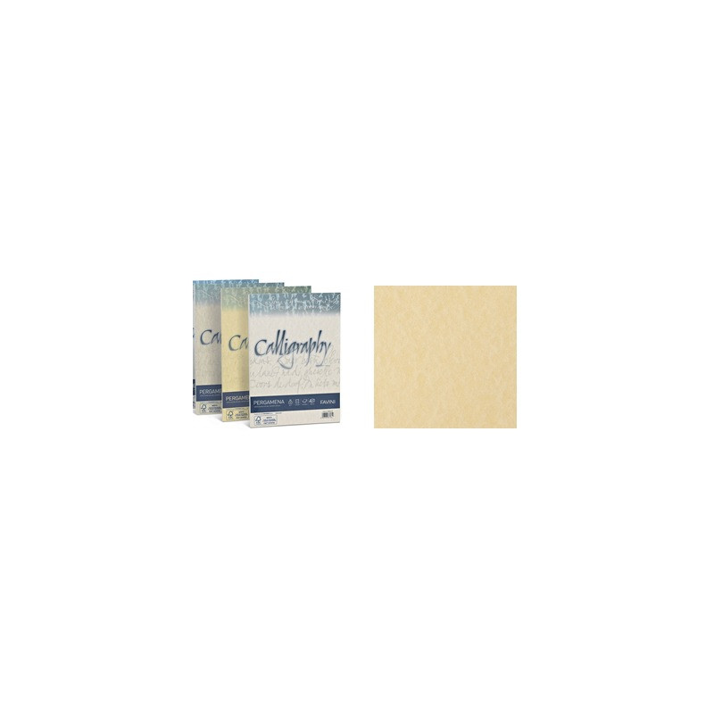 Carta Pergamena Calligraphy  A4 90gr. 50ff crema