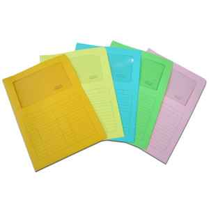 Cartelle con finestra sintex arancio 50pz