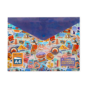 Cartelletta Portadocumenti - Fold & Order - Travel Stickers - Legami