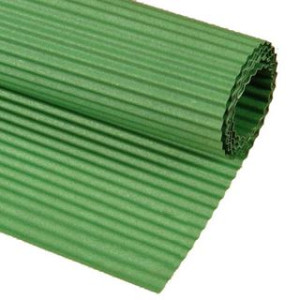 Cartoncino ondulato verde chiaro