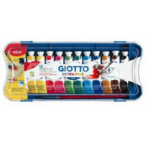 Colori a tempera giotto a 12 tubo 4 da 12 ml