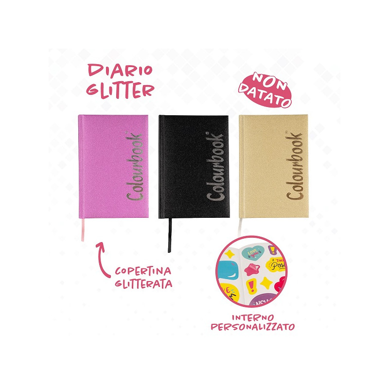 Diario Colourbook Glitter