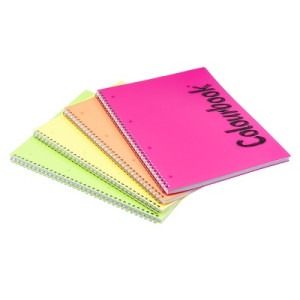 Maxi Spiralato A4 Colourbook Fluò 80fg 70gr copertina PPL 5mm