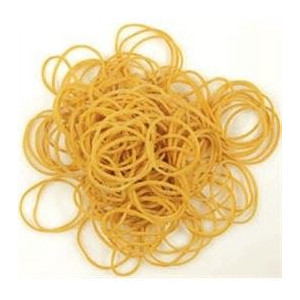 Elastici in gomma gialli d.80 1 kg