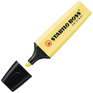 Evidenziatore Stabilo Boss giallo pastello