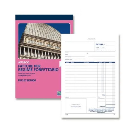 Fatture per Regime Forfettario, blocco di 50/50 copie autoricalcanti