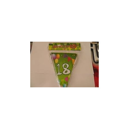 Festone Buon compleanno Bandierine 18 ANNI 18mt 6mt