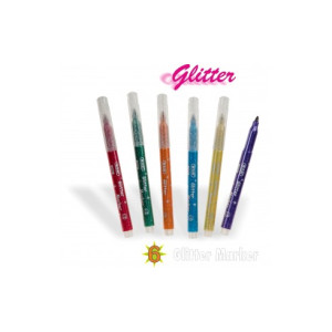Marker glitter vari colori. Indelebili su vetro,ceramica,plastica,cd e dvd