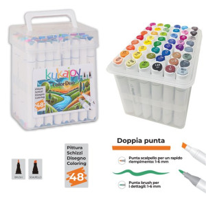 Marker pennarelli acrilici brush 48 colori
