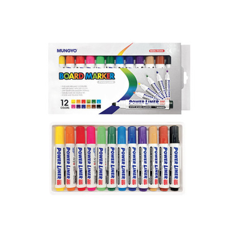 Marker per lavagna 3mm 12 colori assortiti