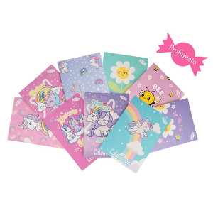 Maxi quaderno Colourbook Unicorn & daisy profumato rig.B (3 elementare)