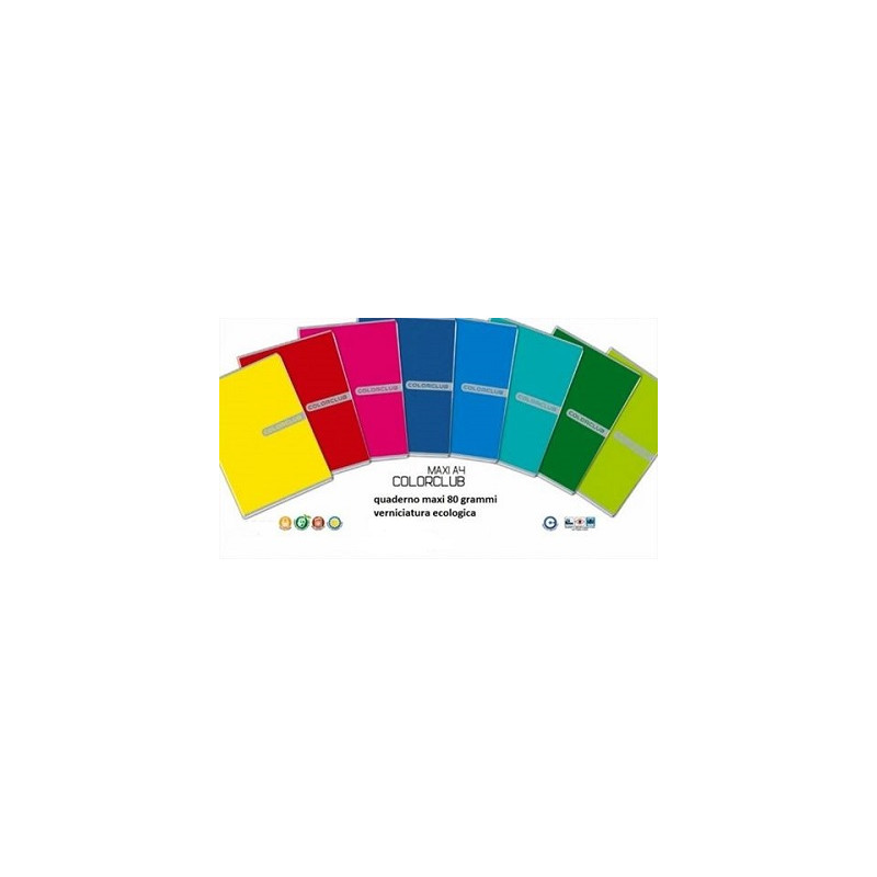 Maxi quaderno monocolore Colorclub 40fg / 80pg - 5mm