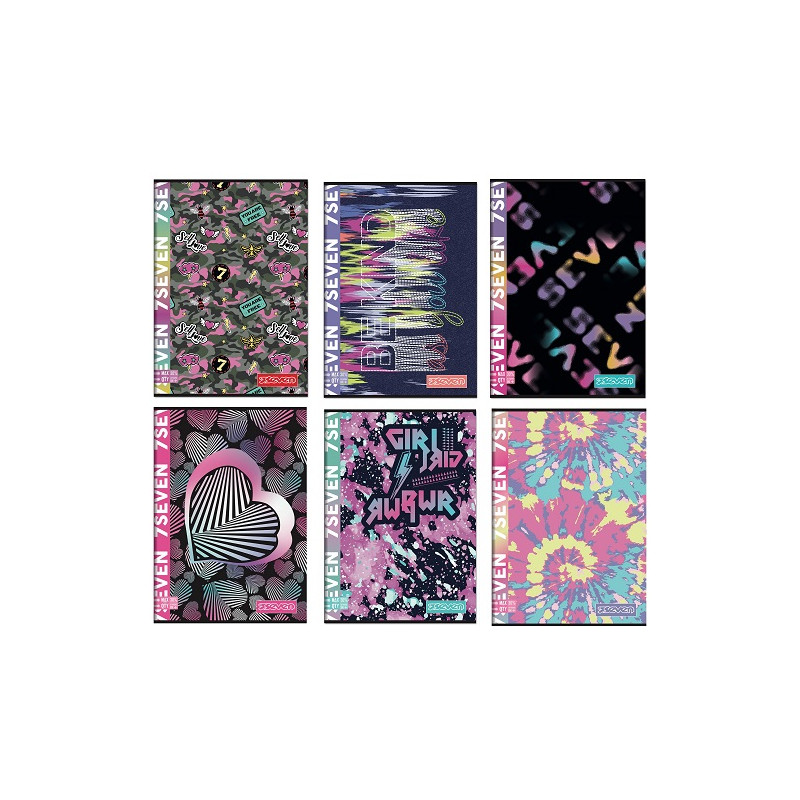 Maxi quaderno Seven Girl rigatura Quadretti 4 e 5 elementare (€2,50)