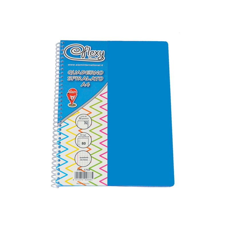Maxi Spiralato A4 144fg 80gr copertina plastica 5mm