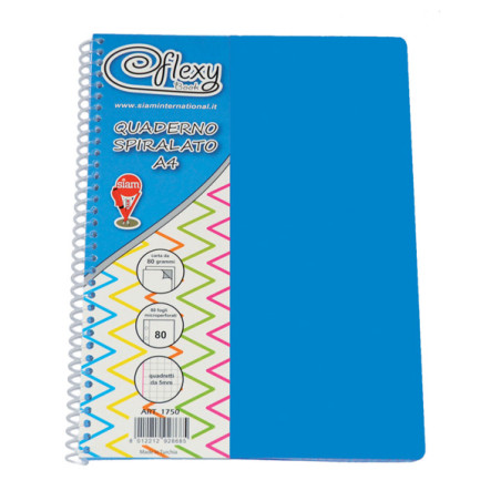 Maxi Spiralato A4 144fg 80gr copertina plastica 5mm