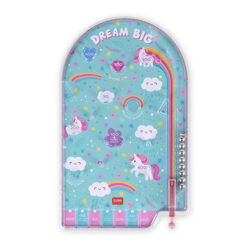 MINI PINBALL Flipper Portatile  unicorno LEGAMI Gioco