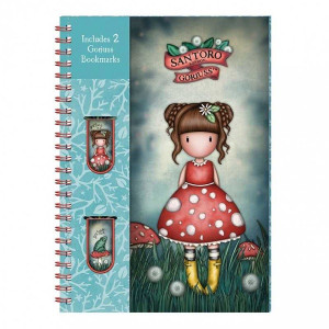 NOTEBOOK con segnalibro santoro GORJUSS spiralato